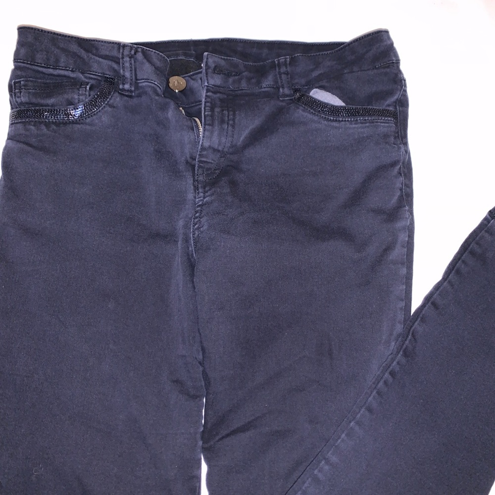 New jeans with sequin edging